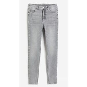 H&M Womens Ultra High Ankle Jeggings Medium Gray Stretch Denim Slim Fit‎ Hipster